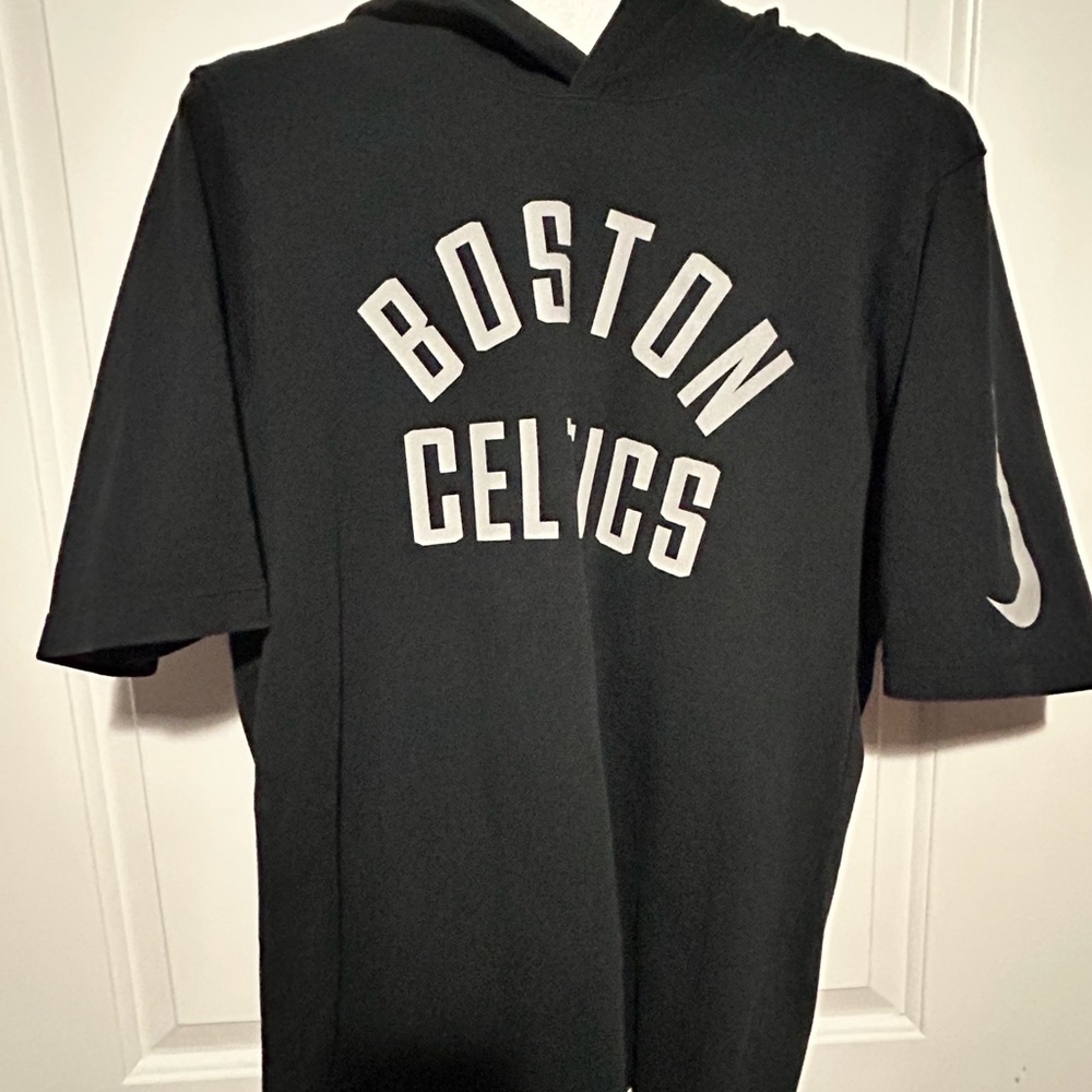 Nike Boston Celtics Black T-Shirt with Green Accents
